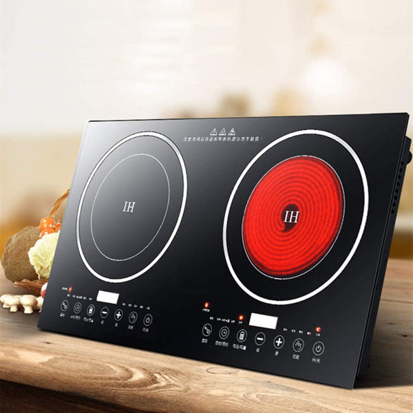 YANYU Portable Electric Dual Countertop Burner 15.8" Induction Cooktop